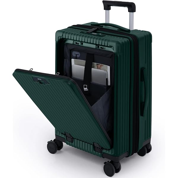 Amazon.com | Nobl Travel Zipperless Check In Suitcase - Aluminum